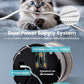Automatic Cat Feeder for 3 Cats, 6L/25 Cups Smart WiFi Pet Feeder, Strong Anti-Jam System, Dual-Effect Desiccant Cat Food Dispenser, with 10S Voice Recorder for Cats and Small Dog(Black)