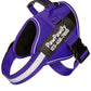 PawPawify Custom No Pull Dog Harness with Name and Phone Number, Heavy Duty Personalized Pet Vest to Prevent Tugging, Pulling, or Choking, Training and Walking (New Purple, XL (60-85 LBS))