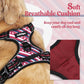 rabbitgoo Dog Harness No Pull with 2 Leash Clips, Adjustable Soft Padded, Reflective Oxford No Choke Pet Vest with Easy Control Handle for Large Dogs, Red Stripe, XL
