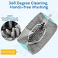 Shoe Bag for Washing Machine, Sneaker Cleaning Bag 2 PCS Set Grey, Fluffy Fiber Inside, Large Size Shoe Washing Machine Bag, 360 Laundry Bag for Tennis Gym Running Trainers Hiking