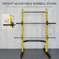 Soozier Squat Rack with Pull-Up Bar, Adjustable Power Rack with Barbell Bar, Multi-Functional Bench Press Rack for Home Gym Strength Training