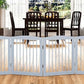 Freestanding Pet Gate - Foldable Wooden Dog Gate for House, Indoor, 80 Inch Wide, 4 Panels 24", Grey
