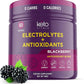 Keto Vitals Antioxidant Electrolytes Powder - Blend Keto Electrolytes with Potassium, Magnesium, Sodium, & Calcium - No Sugar Electrolyte Drink Mix & Hydration Powder, 60 Servings, BlackBerry