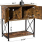 20-29 Gallon Aquarium Stand Metal Frame Fish Tank Stand with Cabinet Storage, for 20 Gallon Long Aquarium,30.7" L*16.5" W Tabletop,330LBS Capacity Rustic Brown and Black PG01YGN