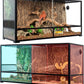 REPTIZOO 88 Gallon Large Reptile Terrarium 48" x 18" x 24" Knock-Down Glass Reptile Tank with Double Hinge Door & Screen Ventilation, Supporting Used as 2 Separate Habitats Easy Assembly