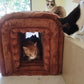 Storage Bench Pet Supplies Corduroy Bench Cat's nest to Hide for The Living Room, Entryway and Bedroom (Brown)