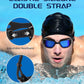 Swim Goggles, Goggles Adult with Swimming Cap, Nose Clip & Ear Plugs, UV Protection Anti-Fog Lens and Case for Adult