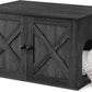 Feandrea Cat Litter Box Enclosure, Litter Box Furniture Hidden with Removable Divider, Indoor Cat House, End Table, 31.5 x 20.9 x 19.7 Inches, Ink Black UPCL002B01