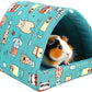 UPINS 2Pcs Guinea Pig Hideout,Guinea Pig Bed Houses Washable Small Animal House Cage Accessories for Dwarf Rabbits Chinchillas Hamsters Hedgehogs Ferrets Bearded Dragons and Rats
