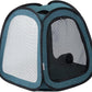 PetDogCatDrying Box Waterproof Anti-Hair Flying Portable Cat Cage Kennel Portable Foldable Cat Drying Room Pet Dry Room Pet HairDryerClean Grooming House Dryer Cage for Cats/Dogs (Trapezoid Blue)