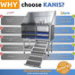 KANIS Professional Dog Washing Station - 304 Stainless Steel Pet Wash Sink & Grooming Bath Tub for Home with Ramp, Shower, Floor Grate, Storage Shelf, Faucet, Drain Kit for Large, Medium & Small Pets