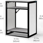 LANDEN Gray Metal Frame Stand, Three-Shelf for Fish Tanks up to 30 Gal, CLX60-60X45X80cm (23.6x17.7x31.49 in), for Fish Tanks and Reptile Terrariums, Home & Office Use