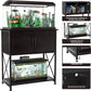 20-29 Gallon Aquarium Stand Metal Frame Fish Tank Stand with Cabinet Storage, for 20 Gallon Long Aquarium,30.7" L*16.5" W Tabletop,330LBS Capacity Black PG01YGB