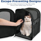 Apollo Walker Dog & Cat Carrier Backpack for 4-15lb Pets - Ventilated Safe Design with Padded Back Support, Breathable Mesh Pet Backpack for Hiking, Travel, Outdoor (Black)