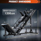 RitFit Adjustable Leg Press and Hack Squat Machine with Weight Plate Set, Professional Home Gym Equipment with Linear Bearings, Specialized for Complete Lower Body Workouts and Weight Storage Posts
