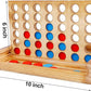 Glintoper Tic Tac Toe & 4 in a Row Tables Game Set, Classic Board Line Up 4 for Living Room Rustic Table Decor and Use as Game Top Wood Guest Room Decor Strategy Board Games for Families