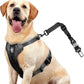 OneTigris Dog Safety Vest Harness, REX Car Use Dog Harness Adjustable Pet Harness with Leash for Medium Large Dogs(Black,M)