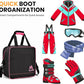 Ski Bag and Boot Bag Combo,Padded Ski Bag Set for Air Travel,Snow Ski Bags for Adults,Water- resistant Ski Boot Bag Fits for Skis Up to 200 CM and Boots Up To Size US13