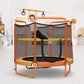 GYMAX 5FT Trampoline for Kids, ASTM Approved with Safety Net & Kitten Trapeze Rings, Indoor/Outdoor