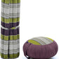 Leewadee Meditation Cushion Set – 1 Round Zafu Meditation Pillow and 1 Square Roll-Up Zabuton Meditation Mat, Pillows Bundle Filled with Kapok