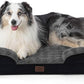 Bedsure XL Orthopedic Dog Bed for Extra Large Dogs - Washable XLarge Dog Cat Bed Waterproof, Comfort Dogs Couch Sofa with Washable Removable Cover, Pet Bed with Nonskid Bottom, Plush-Black, 42"