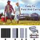 Striped Picnic Blankets 80” x 80” Extra Large Waterproof and Foldable Beach Blanket, Oversized Blue and White Outdoor Blanket for Camping, Travel, Park, Grass, Patio (Blue & White, 80" x 80")