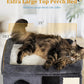 XL Cat Tree Tower for Large Adult Cats 20 lbs+, 25in Perch Bed, Condo Cave for Indoor Medium Kittens, 2 Scratchers, Extra Large Platform