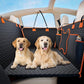 Hard Bottom Dog Car Seat Cover for Back Seat – Waterproof Nonslip Hammock Extender for Trucks & SUVs, Heavy Duty Pet Protector, Black Oxford Fabric