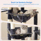 Heybly Heavy Duty Cat Tree, 71-Inch Tall Tower for Large Maine Coon with Extra-Large Baseboard, Cat Condo Furniture with Multi-Level Platforms, 2 Hammocks and 12 Scratching Posts, Smoky Gray HCT037G