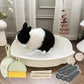 RUBYHOME Rabbit Litter Box Large Bunny Guinea Pig Corner Litter Box Potty Trainer Bigger Pet Pan Hamster Bedding Cage Litter Fanshaped for Adult Guinea Pigs Chinchilla Ferret, 20 in x 13.2 in x 6 in