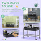 PawHut Two-Story Small Animal Cage Removable from Stand, Guinea Pig Cage with Shelf & Wheels, Pet Habitat for Hedgehog, Chinchilla, Ferret, 33" x 18.5" x 35", Black