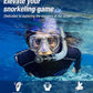 Aegend Dry Snorkel, Dive Mask Easy-Breath Free Diving Snorkel for Snorkeling Scuba Diving Freediving Swimming, with Top Dry Valve and Food-Grade Silicone Mouthpiece