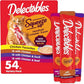 Delectables Squeeze Up Non-Seafood Variety Pack, Creamy Squeezable Puree, Lickable Wet Cat Treats, Grain Free, No Added Fillers, No By-Products, No Added Preservatives, 0.5 Ounces Tube, 54 Tubes Total