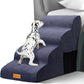 Topmart High Density Foam Dog Steps 4 Tiers,Extra Wide Deep Pet Steps,Non-Slip Dog Stairs Ramp for Bed,Soft Foam Cat Ladder,Best for Older Injured,Older Pets,Cats with Joint Pain