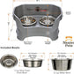 Neater Feeder Deluxe Mess Proof Dog Bowls Elevated for Medium Sized Breeds – Made in USA – No Spill Raised Slow Feeder Elevated Dog Bowl Stand, Stainless Steel Food and Water Bowl Set, Grey