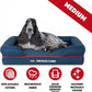 The Dog’s Bed Orthopedic Dog Bed Medium Blue Oxford with Red Trim UK Flag Dog Bed 30x23.5, Memory Foam, Pain Relief, Post Surgery, Lameness, Veterinary Approved, Waterproof Washable Cover Cover