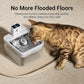 DownyPaws Dog Food Mats for Floors Waterproof, BPA Free Silcone Dog Bowl Mat, Non-Slip Pet Feeding Mat with High Raised Edge, Cat Placemat for Messy Drinkers, 18"×12.5", Almond