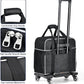 CAB55 2 Ball Bowling Bag with 4 Wheels, Double Bowling Ball Bag with Separate Shoe Compartment, (Up To US Men Size 16), and Multiple Multifunctional Accessory Pockets