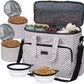 BAGLHER Dog Travel Bag, Pet Travel Bag (All Pet Travel Supplies), with 2 Pet Food Containers and 2 Collapsible Silicone Bowls; Essential Kits for Pet Travel BLW
