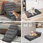 Foam Dog Stairs & Steps Ramps for High Beds 30-36 inches High Tall Large Dogs, LitaiL 7 Step Pet Stairs Steps for High Beds 30 inch Small Dogs, Non-Slip Dog Ramps for Bed
