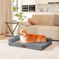 Orthopedic Dog Beds Large Sized Dog, 3 Inch Memory Foam Pet Bed for Medium and Large Dogs, Washable Removable Cover, Nonskid Bottom, Waterproof, 41x27 Inches XL Dark Grey