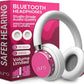 Puro Sound Labs BT2200 Plus Kids Bluetooth Headphones – Volume-Limiting 85dB, Studio-Grade Audio, Over-Ear & Comfy Design, 20-Hour Battery Life, Easy to Connect Wireless Headphones for Kids, Pink