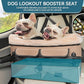 Petsfit Dog Booster Car Seat for Medium Dog or 2 Small Dogs with Patent Buckles, Washable Pad, Upgraded Pet Car Seat for Dogs Up to 45 lbs (Medium, Tan)
