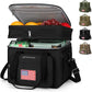 Maelstrom Tactical Lunch Box for Men, 23L Insulated Lunch Bag, Expandable Double Deck Cooler Bag, Lightweight Leakproof Tote Bag With Side Tissue Pocket, Suit For Men and Women, Black