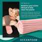 Oceanfoam Tidal Roller - Blush - Muscle Massage Foam Roller for Back Pain & Stretching - Firm and Ergonomic Wide Wave Textured - Yoga, Athletics, & Wellness - Full Size, 20" x 5"