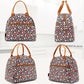 FlowFly Insulated Lunch Cooler Bag - Tote Bag Organizer for Women/Men, Floral#Red