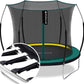 SkyBound 14 FT 12 FT 10FT 8FT 6FT Springless Trampoline for Kids and Adults - Recreational Trampolines with AntiRust Coating - Bungee Cords Outdoor Trampoline for Kids - No-Gap Design Zipper System
