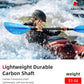Abahub 1 x Carbon Kayak Paddles, 90.5 Inches Kayaking Oars for Boating, Canoeing with Free Paddle Leash, Carbon Fiber Shaft Black/Blue/Green/Orange/Yellow/White/Red Plastic Blades