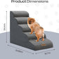 5-Step Curved Dog Stairs for High Beds Up to 30", Non-Slip Foam Pet Ramp for Large Dogs and Cats, Washable Cover, Soft Climbing Steps for Couch & Sofa