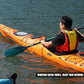 Kayak Paddle with Aluminum Shaft and Reinforced PP Blade, Floating Kayak Oar for Kayaking Canoeing and Boating, 220 cm/86 inches - 230 cm/90 inches